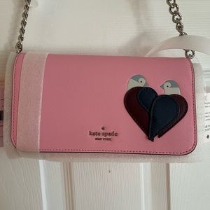 Kate Spade Love Birds pink crossbody purse NWT